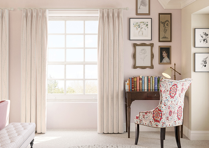 Willow Field, Pastel Pink - Made to Measure Curtains - Image 3